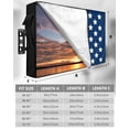 thumbnail image 2 of 4th of July Outdoor TV Cover 70 to 75 Inch Weatherproof, Independence Day Patriotic White Star Blue 600D Oxford TV Covers with Waterproof Zipper, Outside Flat TV Screen Protector Size 68"Wx42"Hx4.5"D, 2 of 7