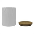 thumbnail image 3 of Home Basics Honeycomb Medium Ceramic Canister, White, 3 of 5