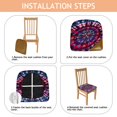 thumbnail image 4 of Colorful Tie Dye Pattern Seat Covers for Dining Room Chairs Set Of 4,Stretch Printed Washable Chair Seat Cover with Elastic Ties and Button,Removable Waterproof Couch Cushion Covers, 4 of 6