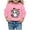 00-Pink3211, variant on Oiyii Toddler Girl's Halloween Cartoon Graphic Sweatshirt Crew Neck Long Sleeve Casual Pullover Tops Holiday Sweatshirt,Pink