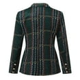 thumbnail image 3 of Aboser Womens Blazers for Work Casual Lapel Double Breasted Formal Blazer Plaid Print Long Sleeve Cardigan Work Office Slim Jacket, 3 of 5