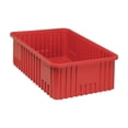 thumbnail image 1 of Quantum Storage DG93080RD Conteneur de Rangement à Grille Divisible, 22-1/2 Pouces L x 17-1/2 Pouces L x 8 Pouces H, Rouge (Lot de 3), 1 of 3