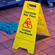 Alpine Industries 24 Caution Wet Floor Sign, Multi-Lingual, Yellow