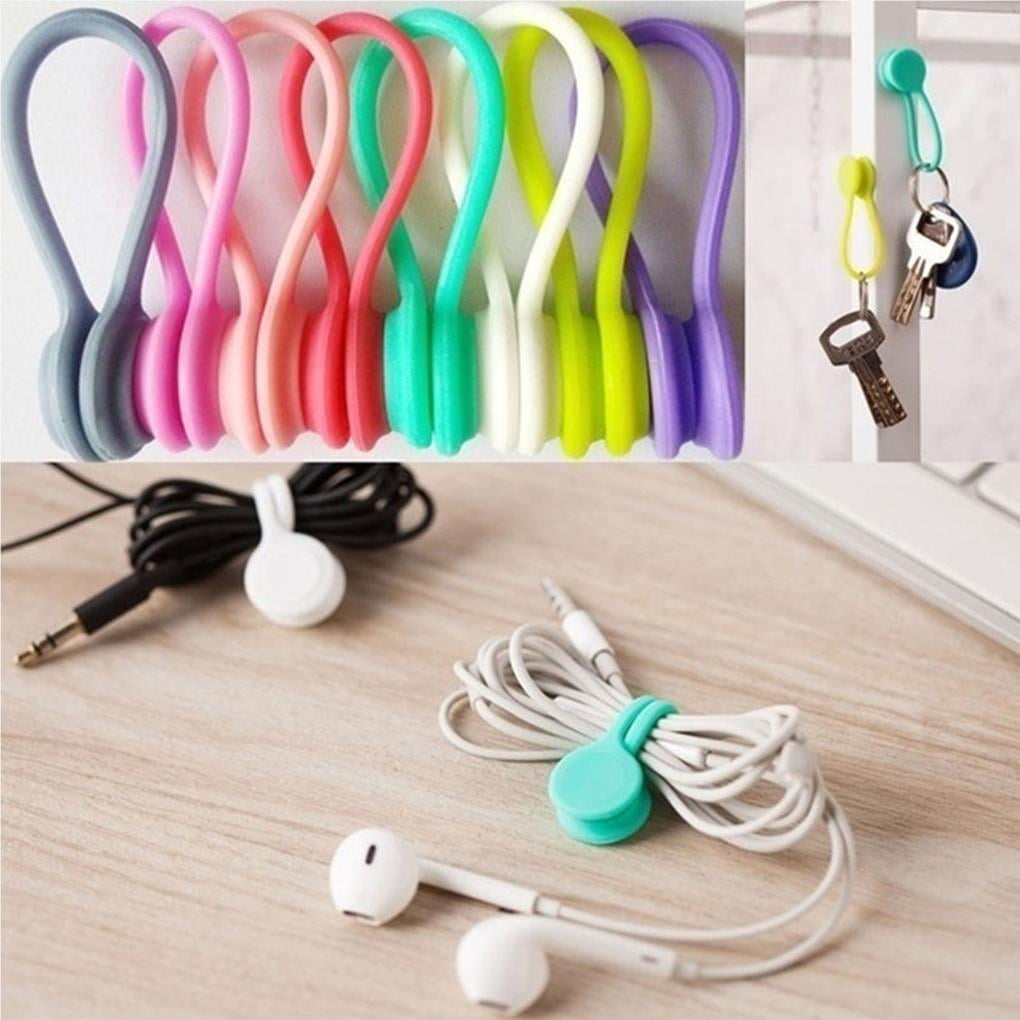 QualitChoice 9Pcs/set Mix Color Multifunction Earphone Cable