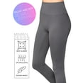 thumbnail image 5 of Made by Johnny Women's Peached Front Seamless Leggings with Inner Pocket Full-Length Yoga Pants XXL STONE_GREY, 5 of 6