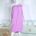 thumbnail image 4 of Toalla de baño de microfibra para mujer, vestido envolvente de ducha de secado rápido para Spa, color morado, 4 of 6