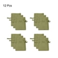 thumbnail image 3 of Uxcell 12 Pcs Bolsa de Joyería de Microfibra 3.5 × 2.7 Pulgadas, Verde, 3 of 5