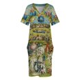 thumbnail image 4 of El jardín de las delicias terrestres de Hieronymus Bosch (1480-1505) Vestido suelto con bolsillos vestidos vestido de noche de verano mujer, 4 of 7