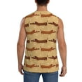 thumbnail image 4 of Balery Dachshund Dog Puppy Men's Sleeveless Muscle Shirts Workout Tank Top, Moisture Wicking, Odor Protection-Medium, 4 of 8