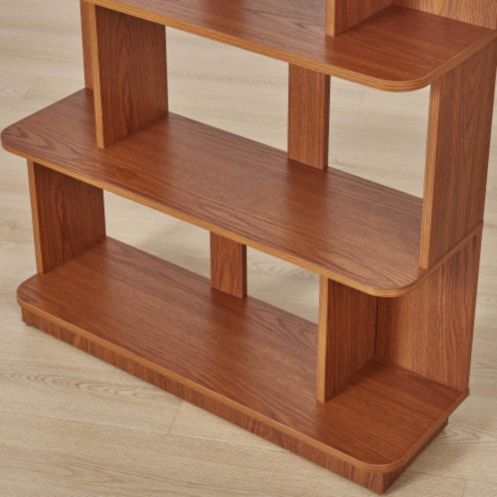 5-Tier Bookshelf, 31.5" Wide Modern Open Bookcase with 30" Shelf Clearance, Free Combination Storage Shelves, MDF Display Rack for Living Room, Bedroom & Home Office, Dark Oak