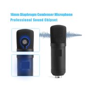 Microphone Condenser Professional Recording Studio Interface,Sound Card Podcasting Microfone