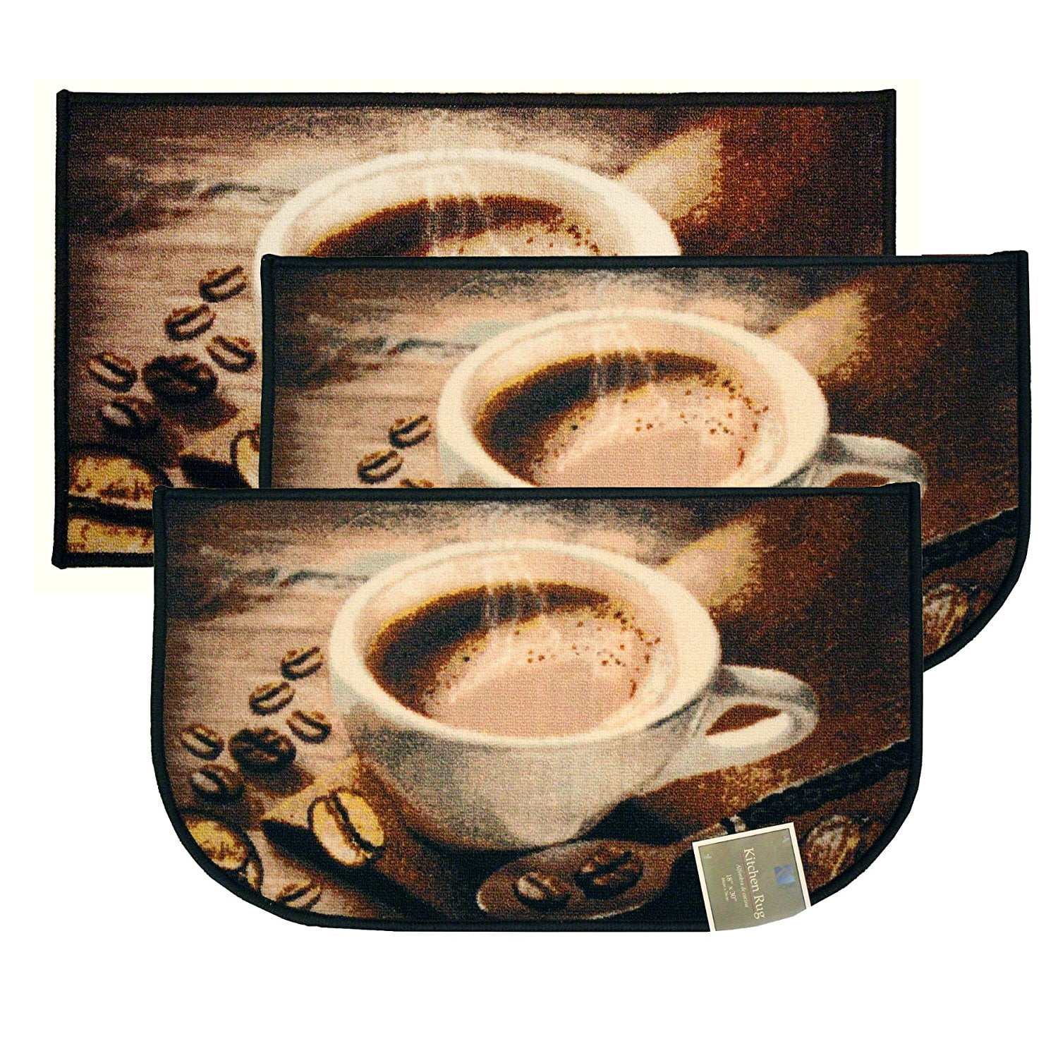 Kashi Home Kitchen Rug, Printed Area Rug, Durable Floor, Door Mat