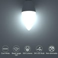 thumbnail image 3 of E12 LED Bulb 40 Watt Equivalent, 6500K Cool White Candelabra LED Light Bulbs Non-dimmable, Chandelier Light Bulbs Type B for Ceiling Fan, 5W 500LM 12 Pack, 3 of 9