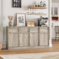 thumbnail image 4 of Modern Multi-Size Sideboard Buffet Cabinet - Wood Grain Panels & Drawer Storage, Perfect for Kitchen/Dining Room, 4 of 7