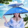 thumbnail image 2 of Double Fishing Umbrella Oxford Cloth Sun Block Rain Protection Headwear, 2 of 5