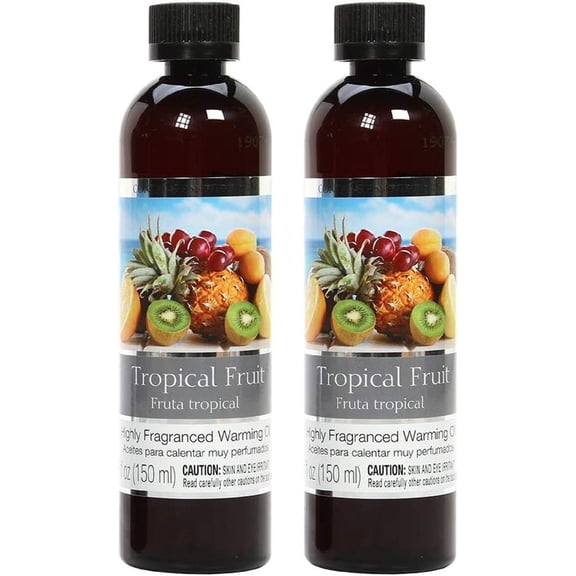 Hosley Set of 2, 5 oz Tropical Fruit Fragrance Warming Oils