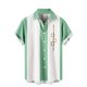 thumbnail image 1 of Camisas s Para Hombre De Vestir Camisas hawaianas informales de verano para hombre, camisas de manga corta con botones estampados para la playa y bolsillo (Green, 3XL), 1 of 5