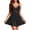 Black, variant on Women Chemise Lingerie Lace V Neck Knit Slip Nightgown Spaghetti Strap Sleepwear, Pink XL