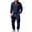 #107-Navy, variant on Yusimy Men's Fleece-Lined 2-Piece Cargo Set Half-Zip Zip-Up Stand-Up Collar Pocket Jogger Pants Casual