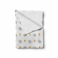 thumbnail image 2 of Hedgehog Soft Flannel Fleece Throw Blanket, Sketch Art Mushrooms and Forest Animals with Dots Artwork, Cozy Plush for Indoor and Outdoor Use, 70" x 90", Pale Orange Pale Grey, by Ambesonne, 2 of 6