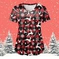 thumbnail image 2 of BloomJoy Scrubs for Women Christmas Womens Short Sleeve V Neck Snowman Printed Top Nursed Working T Shirts Blouse With Pockets Holiday T Shirt Weightlifting Long Sleeve Shirts, 2 of 4