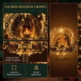thumbnail image 6 of TTJ Lighted Nativity Christmas Tree Topper, 7.87 Inch Wrought Iron Metal Tree Top Decoration with Holy Family, Star Arch and Warm LED Lights, Gold Religious Holiday Decor(B), 6 of 6
