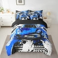 thumbnail image 2 of Manfei Blue Racing Car Twin Bedding Sets 7-Piece, Modern Speed Sports Bedding Comforter Set, Teens Boys Girls Kids Reversible Sheet Sets, Ultra Soft Home Decor, 2 of 7