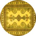 thumbnail image 1 of Ahgly Company Indoor Round Persian Yellow Traditional Area Rugs, 3' Round, 1 of 4