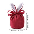 Easter Easter Gifts Bags Easter Bunny Ear Drawstring Candy Bags Easter