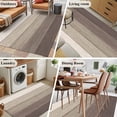 thumbnail image 4 of Hallway Runner Rug 2.7'x5', Brown Beige Ombre Long Non-slip Runner Rugs, Farmhouse Vintage Wooden Striped Washable Outdoor Indoor Throw Floor Carpet Mat for Living Room/Bedroom/Kitchen/Office/Laundry, 4 of 9