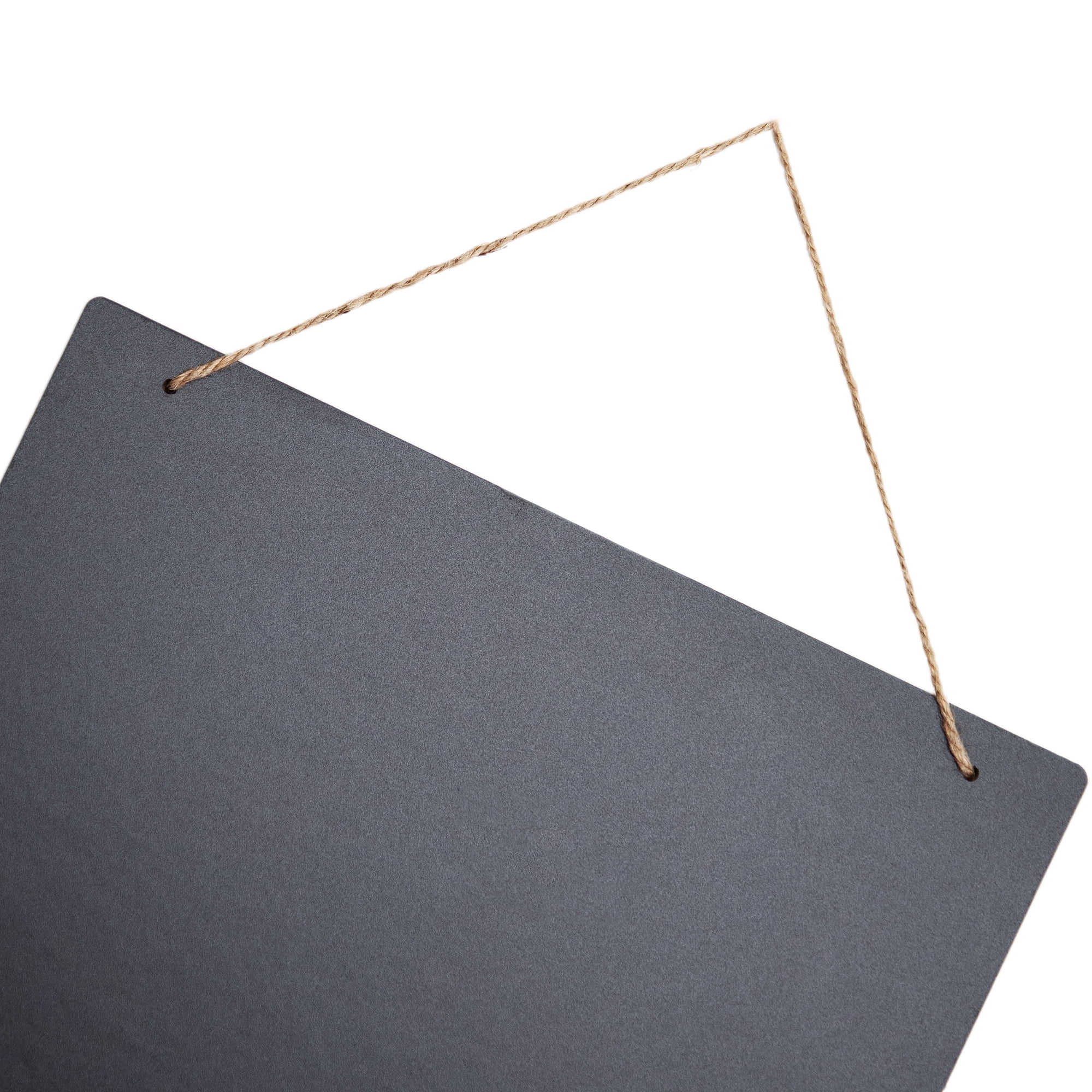 Hello Hobby Rectangle Wood MDF Chalkboard Sign with Jute Hanger, 8 x 10 inches