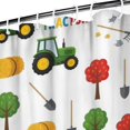 thumbnail image 3 of Cartoon Tractors Hay Bales White Pattern Shower Curtain 84"x72" ,Bathroom Decorative Shower Curtains Set with 12 Hooks,Modern Waterproof Washable Shower Curtain, 3 of 6
