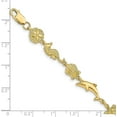 thumbnail image 3 of Avariah Diamonds Solid 14K Yellow Gold Sea Life Bracelet - 7" - 7.2gm, 3 of 5
