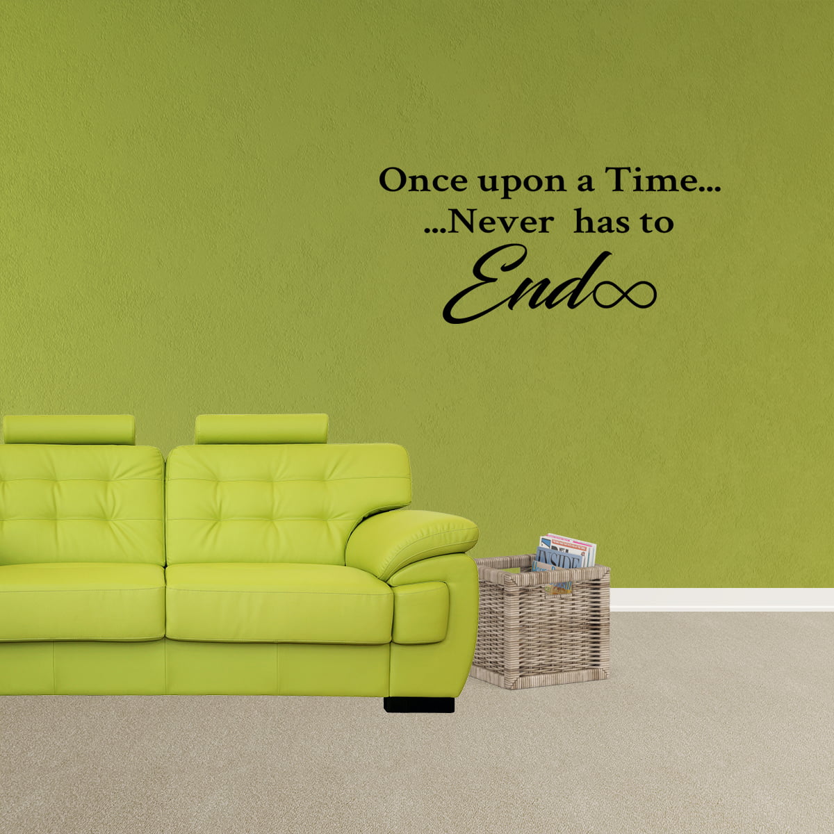 ONCE UPON A TIME NEVER HAS TO END Wall Decal Home 36"