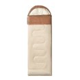 thumbnail image 2 of LOVEVER Sac de Couchage à Capuche pour Adultes Camping Portable Double Intérieur Extérieur 210x75x4cm Coton Blanc Léger 2.2lb Résistant à la Saleté Design Fermeture à Glissière-Ensemble pour Couples A, 2 of 9