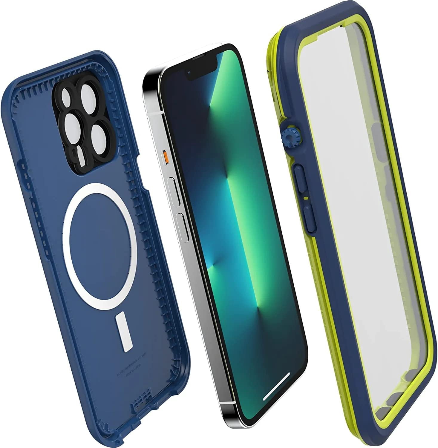 LifeProof FR Series Waterproof Case with Magsafe for iPhone 13 Pro Only - with Cleaning Cloth - Non-Retail Packaging - Onward Blue