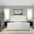 thumbnail image 2 of Carmen King Upholstered Wingback Panel Bed Frame, Antique White, 2 of 10