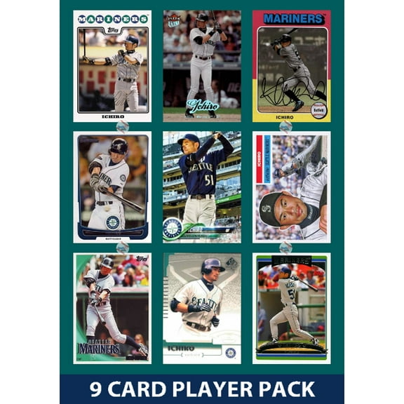 Ichiro Seattle Mariners 9 Card Legend Pack Topps Bowman