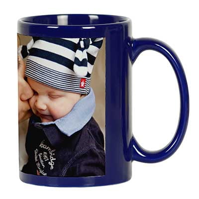 Printtoo PersonalizedPhotoCollage CoffeeMugMother's Love Custom Picture Ceramic CupDishwasher & Microwave Safe- 11 Oz -Blue