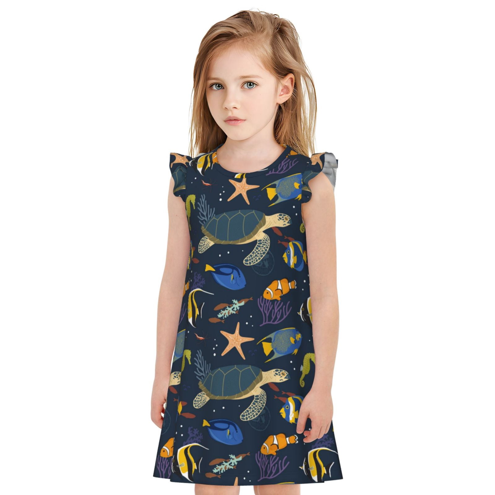 Chemise De Nuit Fille Hiboux - Manches Courtes 100% Coton Imprimé Paresseux
