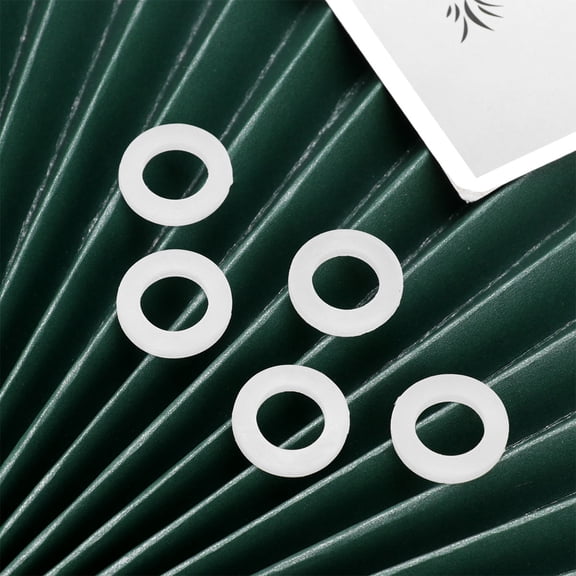 FOLOYORI 100Pcs White Silicone Hose Backup Ring Lid Seal Rings Durable Leakproof Sealing Rings