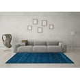 thumbnail image 3 of Ahgly Company Indoor Square Abstract Light Blue Contemporary Area Rugs, 4' Square, 3 of 4