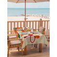 thumbnail image 2 of Outdoor Tablecloth with Umbrella Hole for Patio/Picnic/Party/Camping, Khaki Gourd Waterproof Table Cloth Rectangle Table Cover Washable, Floral Modern Art Red Beige (54"x 80"), 2 of 9