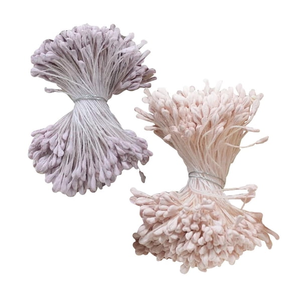 720 Piezas de Cabezas Dobles Mixtas DIY Flor de Perla Artificial Estambre Pistilo Estambre para Flores Flor de Papel Banda para El BLESIY estambres