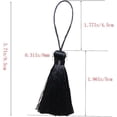 thumbnail image 2 of HUGFEGWE 20pcs 3.7 Inch Mini Tiny Craft Tassels Soft Elegant Handmade Silky Floss Tassels with Cord Loop for Keychain Earring, Jewelry Making, Graduation, Bookmarks, Gift Tag DIY Craft CJ25311-441, 2 of 7