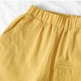 thumbnail image 4 of Kids Cargo Pants Boys Yellow Shorts Casual Straight Leg Toddler Shorts Boys Size 6-7 Years Pants Summer&nbsp;Clothing, 4 of 7