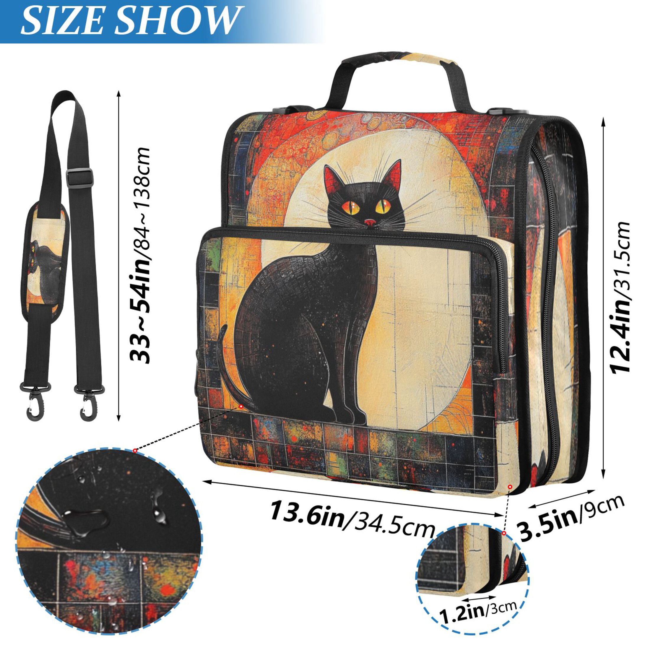 YAZAOO Zipper Binder trapper keeper Documents Organized Design Ethereal Midnight Guardian Printed