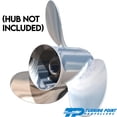 thumbnail image 2 of New Stainless Steel Propeller Is Compatible With Johnson/Evinrude Honda Mercury Mariner Mercruiser For All Years By 31501922 Ex-1419-L Dia 14.25" X 19" Pitch 3 Blades Left Hand Rotation, 2 of 3