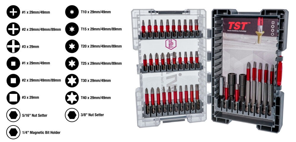 Wiha Maxxtor Impact Bit Set 40 Pieces