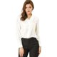 thumbnail image 1 of Blusa de estrellas Allegra K manga larga metálica vintage mujer blanco S, 1 of 6